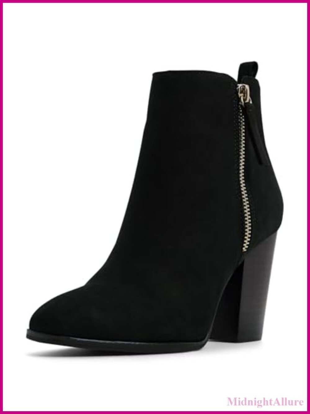 ALDO Women's Noemieflex Flexible Ankle Booties Block Heel Cushioned Insole Side